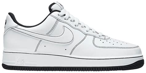 nike air force 1 stitch gs - grundschule|Nike Air Force 1 Low 07 Contrast Stitch White Black (GS) .